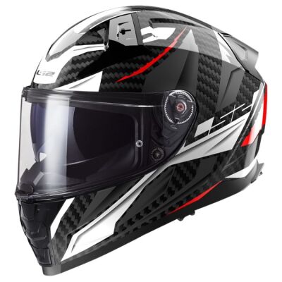 LS2 FF811 VECTOR II-06 CARBON SAVAGE helma bílá/červená/šedá vel.M